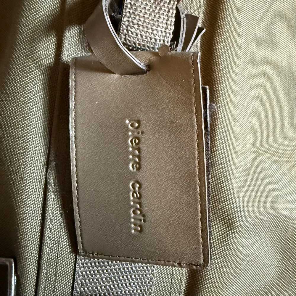 Pierre Cardin vtg Olive Green Nylon Garment Bag Travel Suit Carrier H Rosenfeld‎